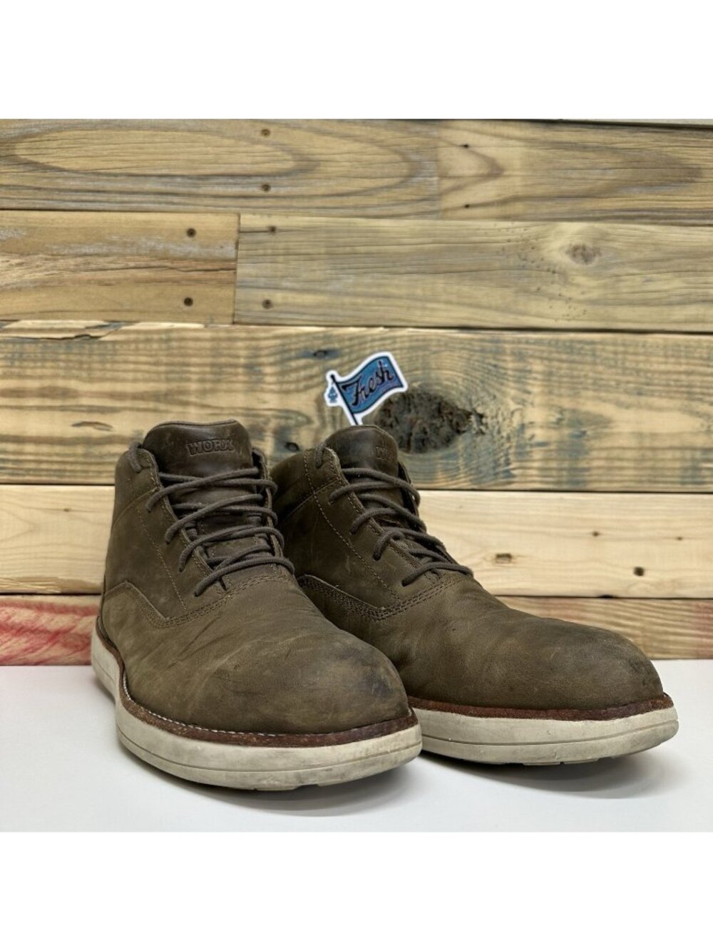 WORX Red Wing Zinc Safety Toe Chukka Work Boots Men’s 11 W2 Brown Leather